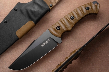 TACTICAL SURVIVAL HUNTING KNIFE SIERRA 7 MICARTA SIMON'S KNIVES