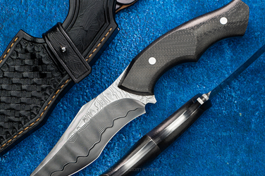 TACTICAL HUNTING KNIFE FIGHTER 2 CARBON FIBRE GREG FORGE