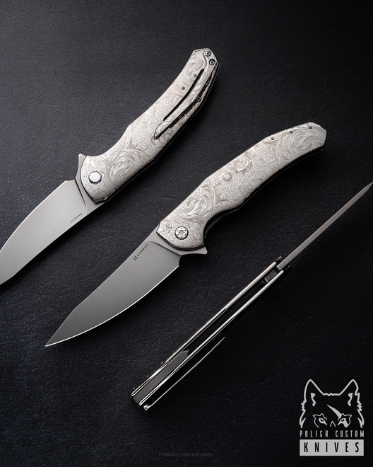 FOLDING KNIFE FOLDER ISHTAR #0787 MAGNACUT ETERNAL GARDEN  HERMAN KNIVES