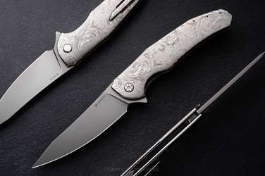 FOLDING KNIFE FOLDER ISHTAR #0787 MAGNACUT ETERNAL GARDEN  HERMAN KNIVES