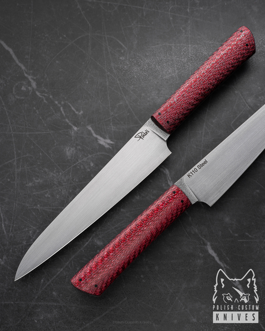 KITCHEN KNIFE HANDY PETTY 160 7 RED TWILL D2 PABIS