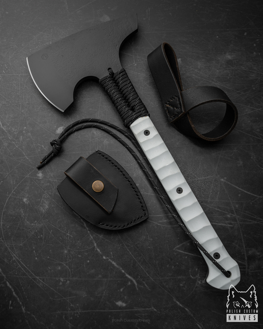 AXE TANK 1 51CrV4 6150 G10 CERAKOTE VULTUR KNIVES
