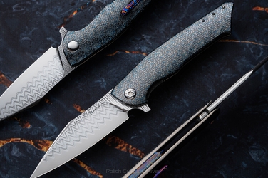 FOLDING KNIFE FOLDER BEE #0264 DAMACORE TESSSERACT HALF DRESS HERMAN KNIVES