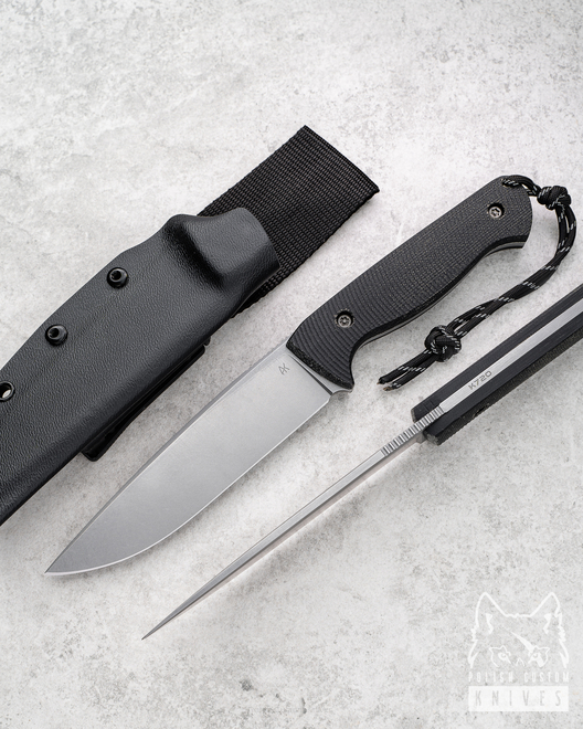 SURVIVAL KNIFE AGOR 140 6 O2 MICARTA BLACK AK