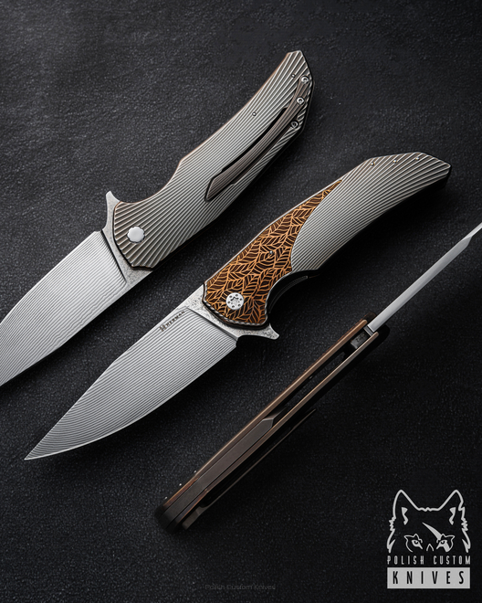 FOLDING KNIFE FOLDER DRAGONFLY 352 ALLEIMA HALF DRESS HERMAN KNIVES