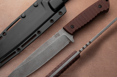 LARGE SURVIVAL BUSHCRAFT KNIFE EXPENDABLE 9 NMV MICARTA STONEWASH ZAPAS KNIVES