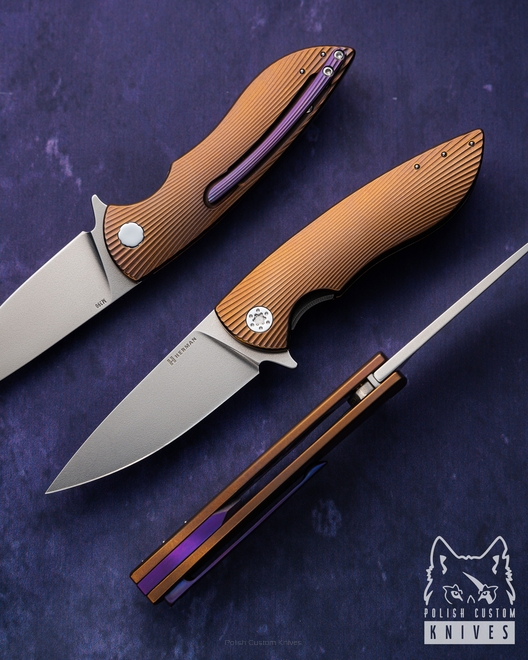 FOLDING KNIFE FOLDER MICRO STING 222 M390 HERMAN KNIVES