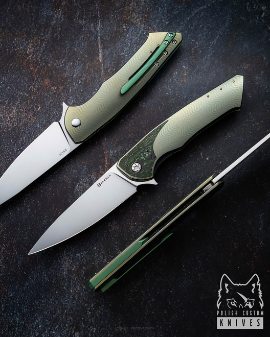 FOLDING KNIFE FOLDER SLIM #0495 RWL34 HERMAN KNIVES