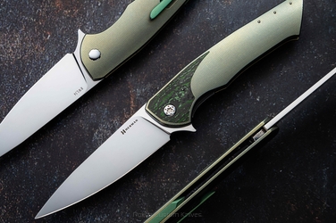 FOLDING KNIFE FOLDER SLIM #0495 RWL34 HERMAN KNIVES