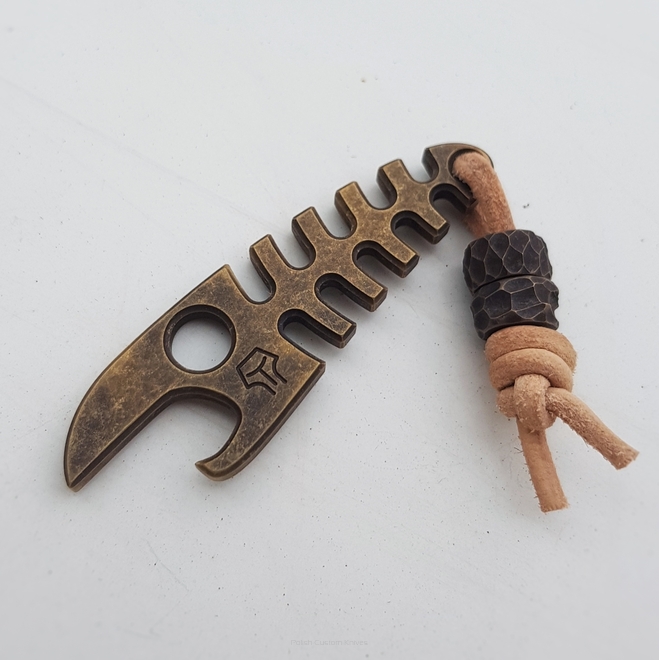 Tactical Fish Brass with brass bead  357 Woro Knives