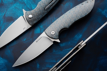 FOLDING KNIFE FOLDER STING #0768 M398 TESSERACT HOLLOW GRIND HERMAN KNIVES