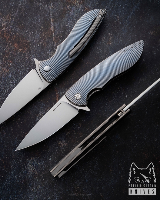 FOLDING KNIFE FOLDER STING #0708 M390 HERMAN KNIVES
