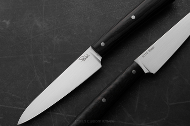 A SMALL PEELING KITCHEN KNIFE 80 18 K110 CARBON FIBER PABIS KNIVES