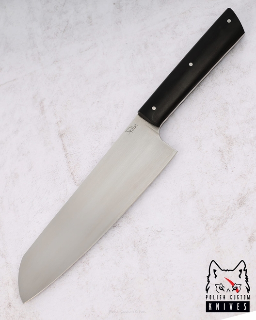 KITCHEN KNIFE SANTOKU 180 53 ELMAX BLACK HORNBEAM PABIŚ KNIVES