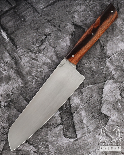 KITCHEN KNIFE SANTOKU 180 58 M390 IRONWOOD PABIŚ KNIVES