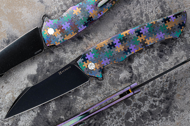 FOLDING KNIFE FOLDER OVIUM GENERATION 2 #0100 MAGNACUT PUZZLE HERMAN KNIVES