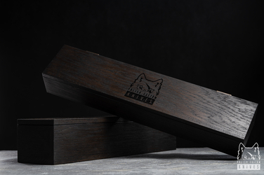 LONG OAK WOODEN BOX FOR KITCHEN KNIFE 1