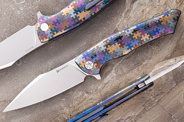 FOLDING KNIFE FOLDER BEE #0262 MAGNACUT PUZZLE HERMAN KNIVES