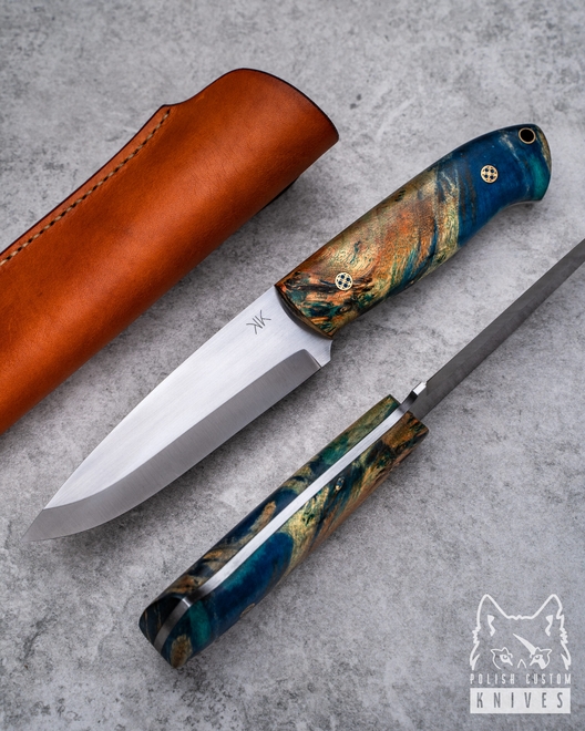 SURVIVAL KNIFE BUSHCRAFT 4 STABILIZED WOOD