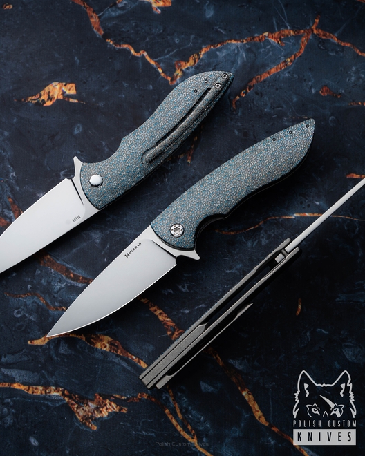 FOLDING KNIFE FOLDER STING #0909 M398 TESSERACT HERMAN KNIVES