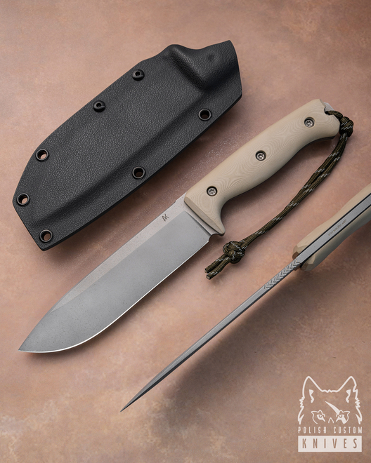 LARGE SURVIVAL KNIFE ODC 150 2 VANADIS 4E G10 AK