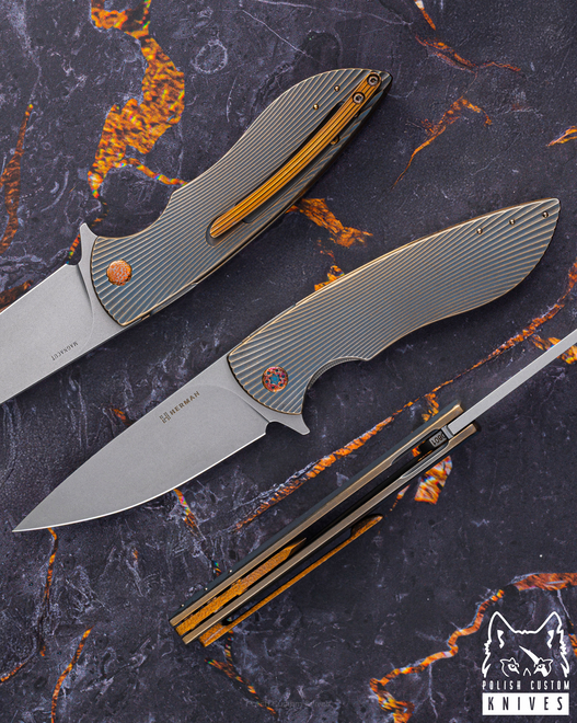 FOLDING KNIFE FOLDER STING #0801 MAGNACUT HERMAN KNIVES