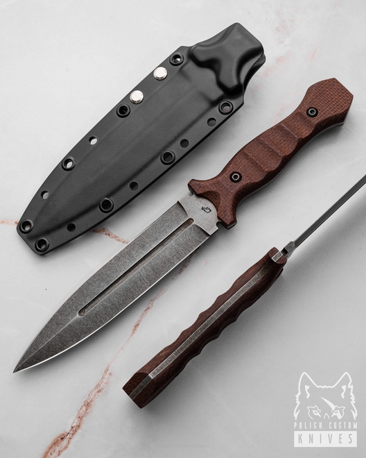 TACTICAL KNIFE DAGGER PUNHELO 2 O2 MICARTA RATO KNIVES