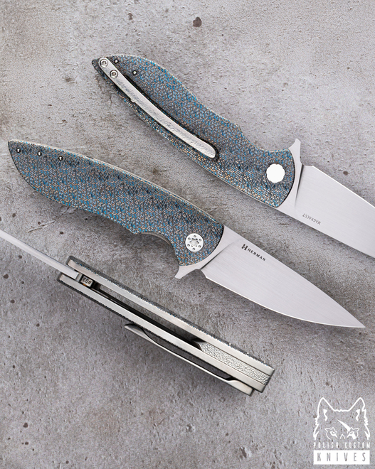 FOLDING KNIFE FOLDER MICRO STING #0339 MAGNACUT TESSERACT LEFTY (C0034) HERMAN KNIVES