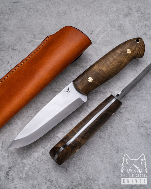 SURVIVAL KNIFE BUSHCRAFT 3 STABILIZED WOOD