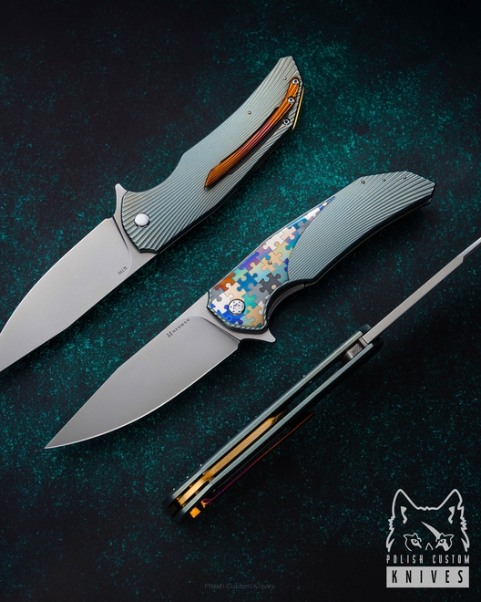 FOLDING KNIFE FOLDER DRAGONFLY #0396 M390 HERMAN KNIVES