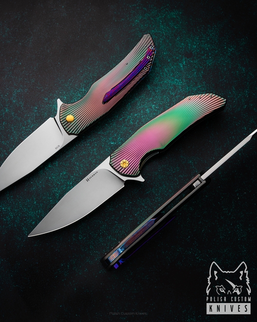 FOLDING KNIFE FOLDER DRAGONFLY #0537 M398 OERLIKON HERMAN KNIVES