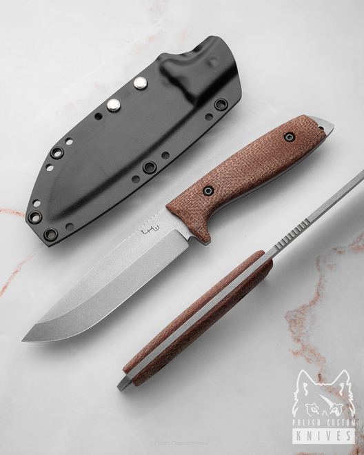 TACTICAL HUNTING KNIFE RAVEN N690 MICARTA LKW KNIVES