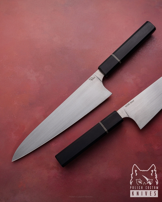 KITCHEN KNIFE GYUTO 210 9 M398 63-64 HRC BLACK HORNBEAM PABIS