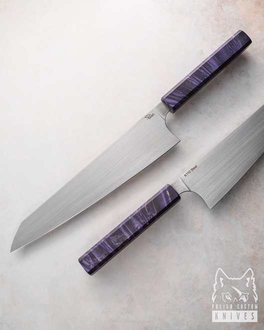 KITCHEN KNIFE GYUTO KIRITSUKE 240 1 D2 STABILIZED WOOD PABIS