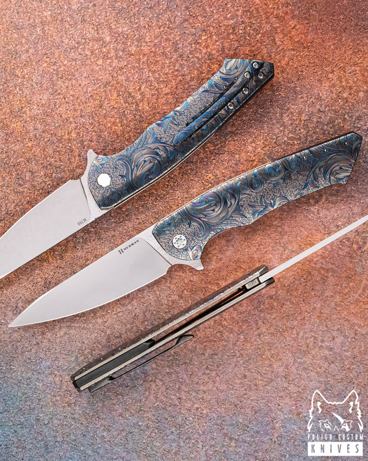 FOLDING KNIFE FOLDER SLIM #0632 M390 ETERNAL GARDEN HERMAN KNIVES