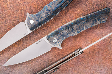 FOLDING KNIFE FOLDER SLIM #0632 M390 ETERNAL GARDEN HERMAN KNIVES