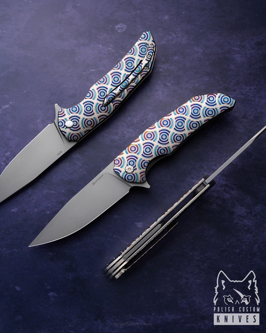 FOLDING KNIFE FOLDER DRAGONFLY #0474 M390 CHRONO CIRCLE HERMAN KNIVES