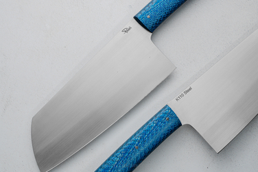 KITCHEN KNIFE CHOPPER ASIAN CLEVER 180 5 D2 K110 BLUE TWILL PABIS