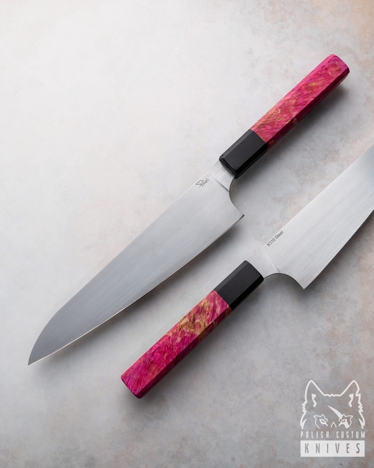 KITCHEN KNIFE GYUTO 210 17 PINK MAPLE  PABIŚ KNIVES