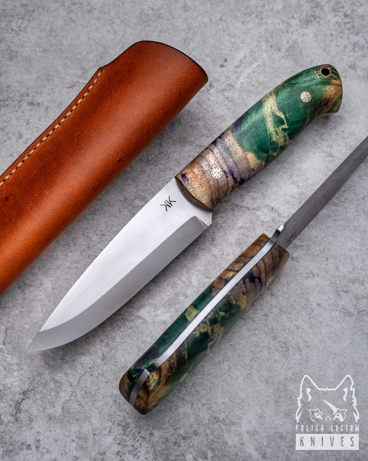 SURVIVAL KNIFE BUSHCRAFT 5 STABILIZED WOOD